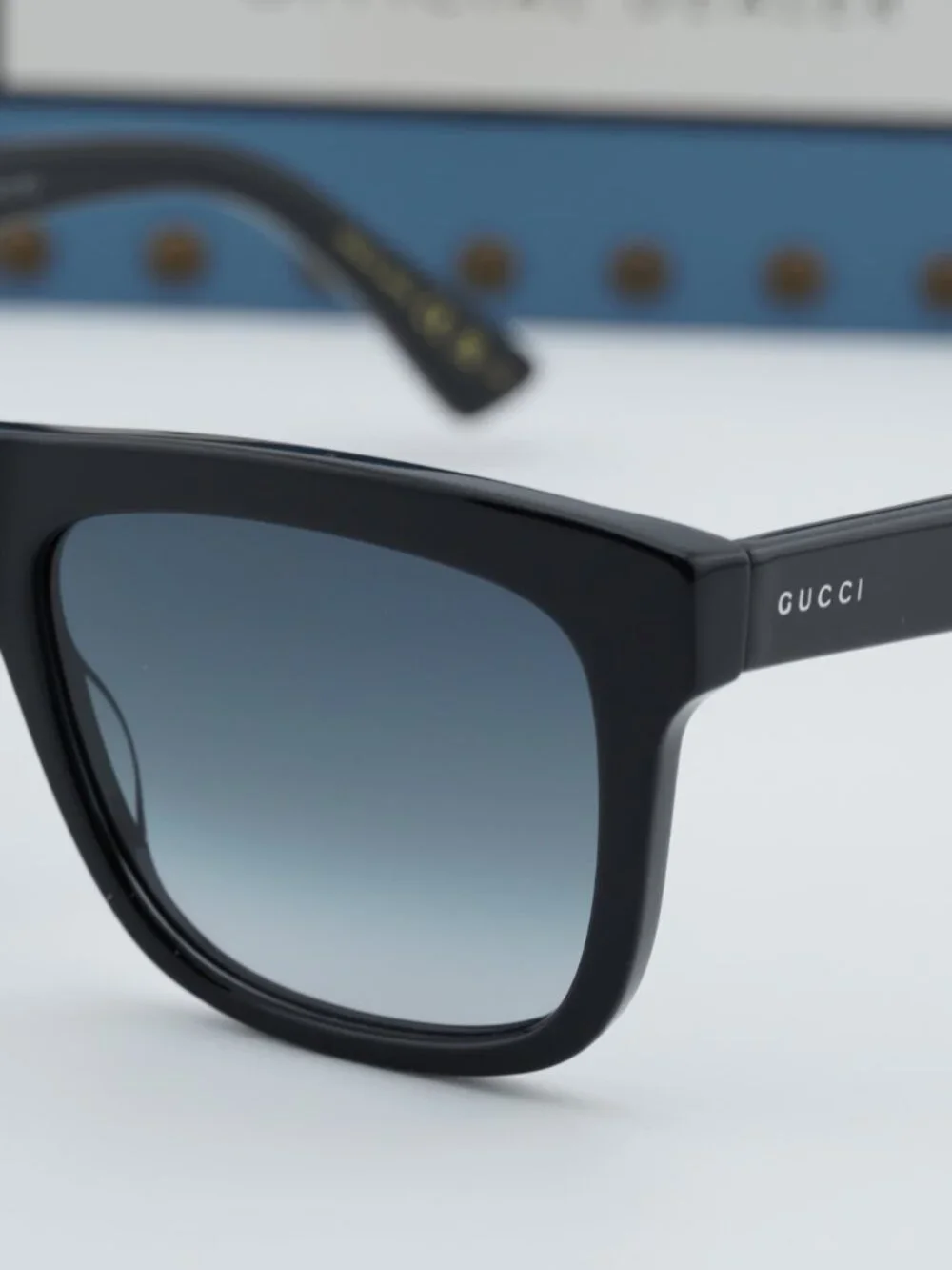 Gucci GG0158SN 001 Square Sunglasses - Black/Grey - Picture 7 of 11
